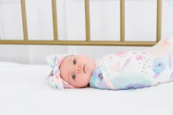 Copper Pearl Knit Headband Bow - Bloom