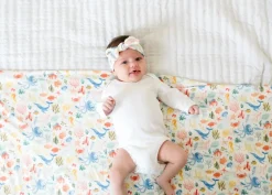 Copper Pearl Knit Headband Bow - Nautical