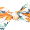 Copper Pearl Knit Headband Bow - Citrus