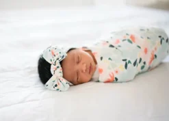 Copper Pearl Knit Headband Bow - Leilani