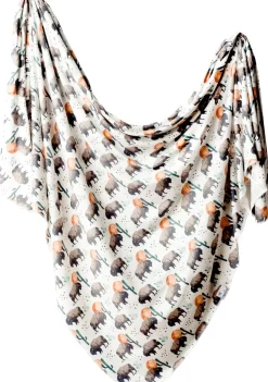 Copper Pearl Knit Swaddle Blanket - Bison