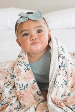 Copper Pearl Knit Swaddle Blanket - Autumn