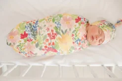 Copper Pearl Knit Swaddle Blanket - Lark