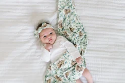 Copper Pearl Knit Swaddle Blanket - Bear by Jenna Rainey