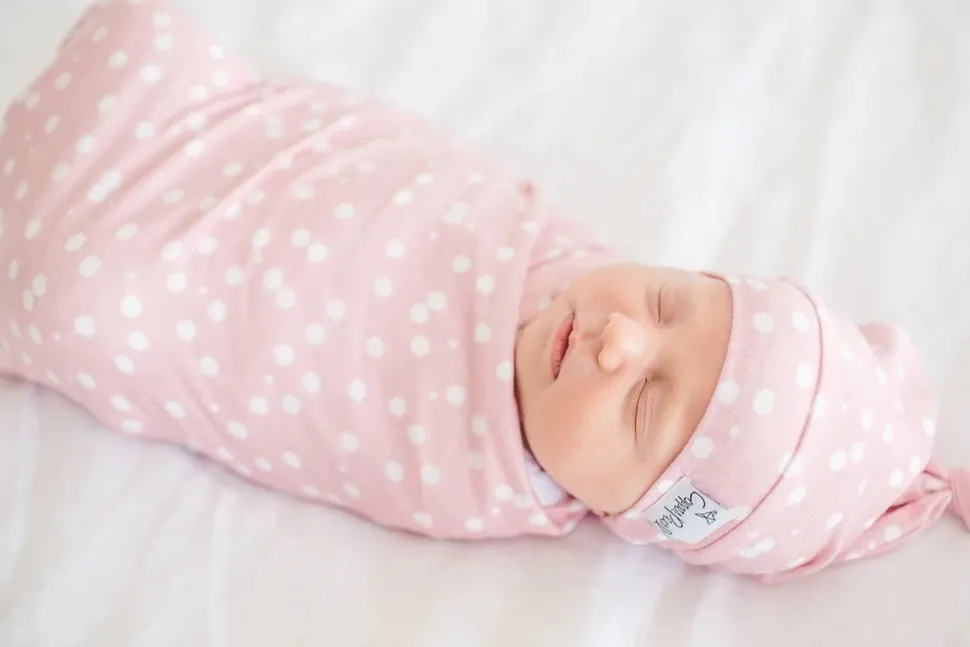 Copper Pearl Knit Swaddle Blanket - Lucy
