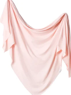 Copper Pearl Knit Swaddle Blanket - Blush