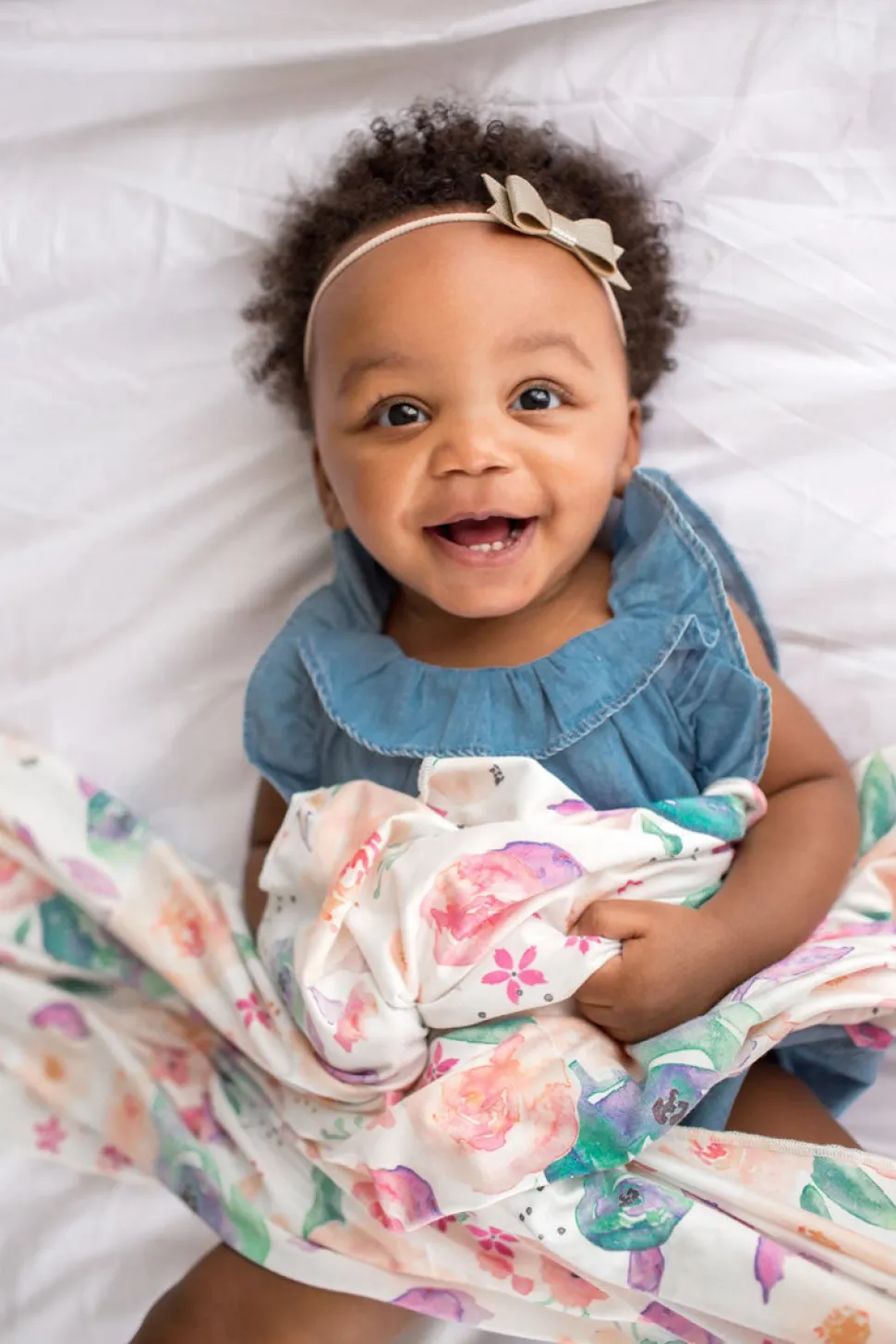 Copper Pearl Knit Swaddle Blanket - Bloom