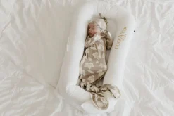 Copper Pearl Newborn Knotted Gown - Oak