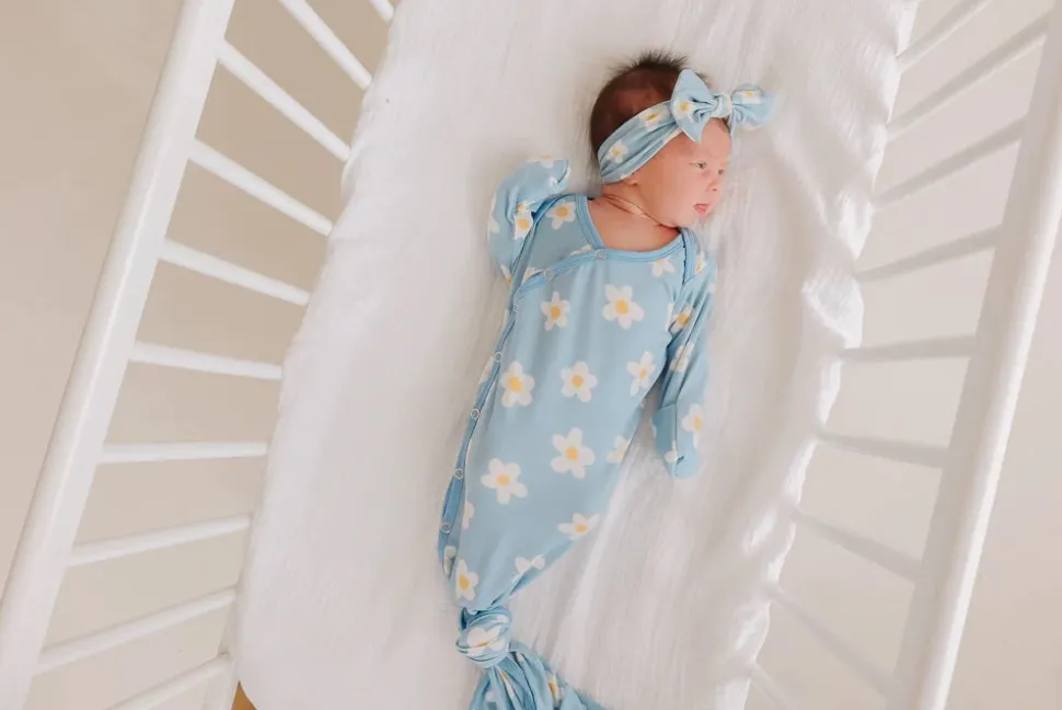 Copper Pearl Newborn Knotted Gown - Della