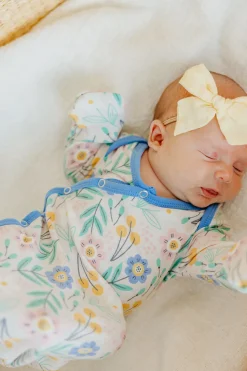 Copper Pearl Newborn Knotted Gown - Clara