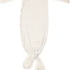 Copper Pearl Newborn Knotted Gown - Oat