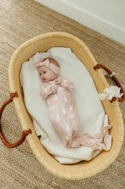 Copper Pearl Newborn Knotted Gown - Goosie