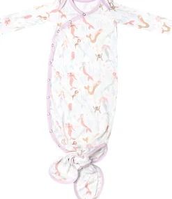 Copper Pearl Newborn Knotted Gown - Coral