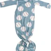Copper Pearl Newborn Knotted Gown - Slugger