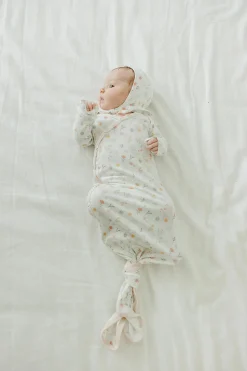 Copper Pearl Newborn Knotted Gown - Mabel