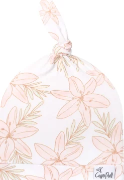 Copper Pearl Newborn Top Knot Hat - Kiana