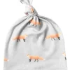 Copper Pearl Newborn Top Knot Hat - Swift