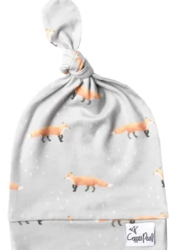 Copper Pearl Newborn Top Knot Hat - Swift