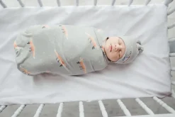 Copper Pearl Newborn Top Knot Hat - Swift