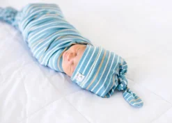 Copper Pearl Newborn Top Knot Hat - Milo
