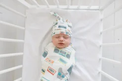 Copper Pearl Newborn Top Knot Hat - Bruno