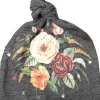 Copper Pearl Newborn Top Knot Hat - Raven