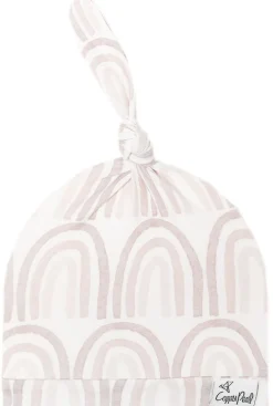 Copper Pearl Newborn Top Knot Hat - Bliss