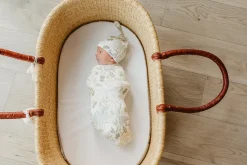 Copper Pearl Newborn Top Knot Hat - Rex