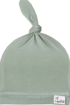 Copper Pearl Newborn Top Knot Hat - Briar