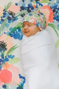 Copper Pearl Newborn Top Knot Hat - Wren