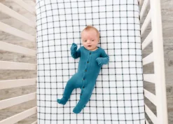 Copper Pearl Premium Fitted Crib Sheet - Ledger