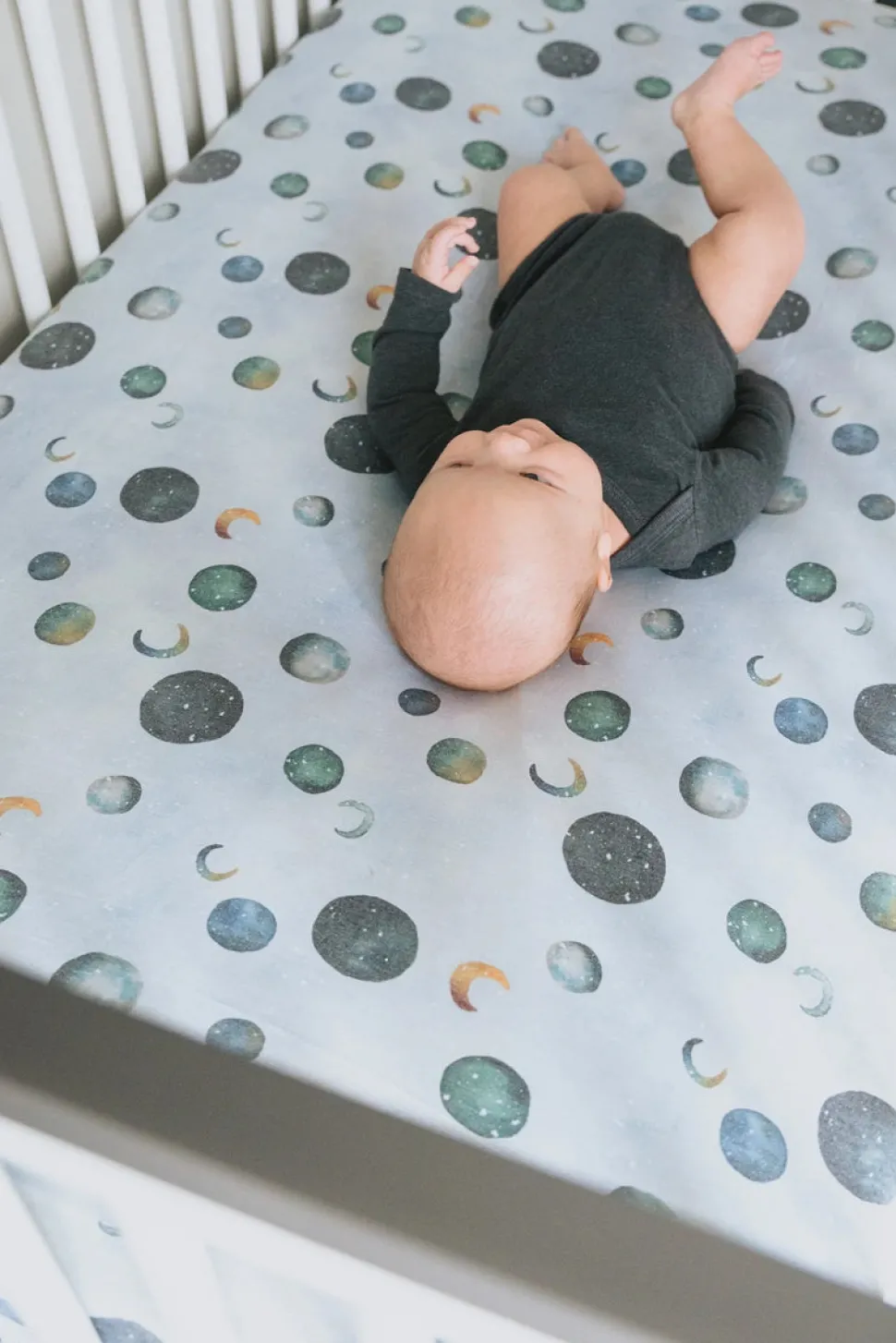 Copper Pearl Premium Fitted Crib Sheet - Lunar