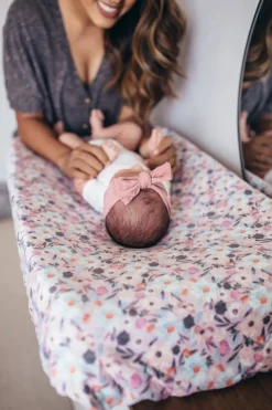 Copper Pearl Premium Knit Diaper Changing Pad Cover - Morgan