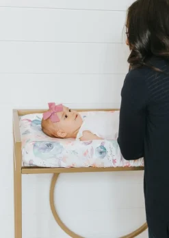Copper Pearl Premium Knit Diaper Changing Pad Cover - Bloom