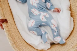 Copper Pearl Zip-up Footie, Slugger (6-12M)