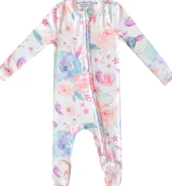 Copper Pearl Zip-up Footie - Bloom (0-3M)