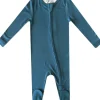 Copper Pearl Zip-up Footie - Steel (12-18M)