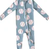 Copper Pearl Zip-up Footie - Slugger (3-6M)