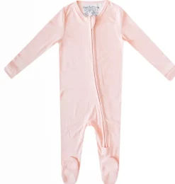 Copper Pearl Zip-up Footie - Blush (12-18M)