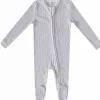 Copper Pearl Zip-up Footie, Ash (0-3M)