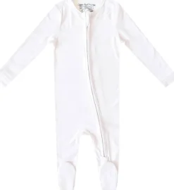 Copper Pearl Zip-up Footie - Dove (18-24M)