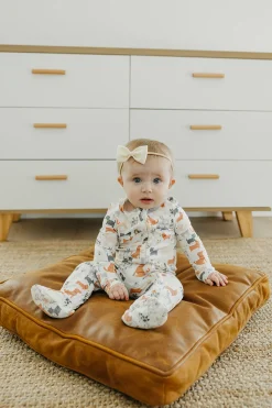 Copper Pearl Zip-up Footie - Rufus (0-3M)