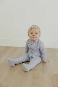 Copper Pearl Zip-up Footie, Periwinkle (6-12M)