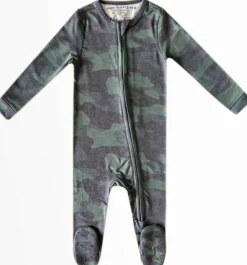 Copper Pearl Zip-up Footie - Hunter (18-24M)