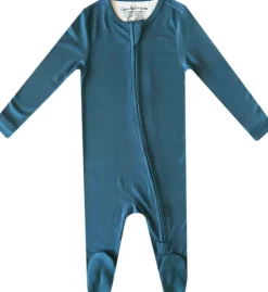 Copper Pearl Zip-up Footie - Steel (6-12M)