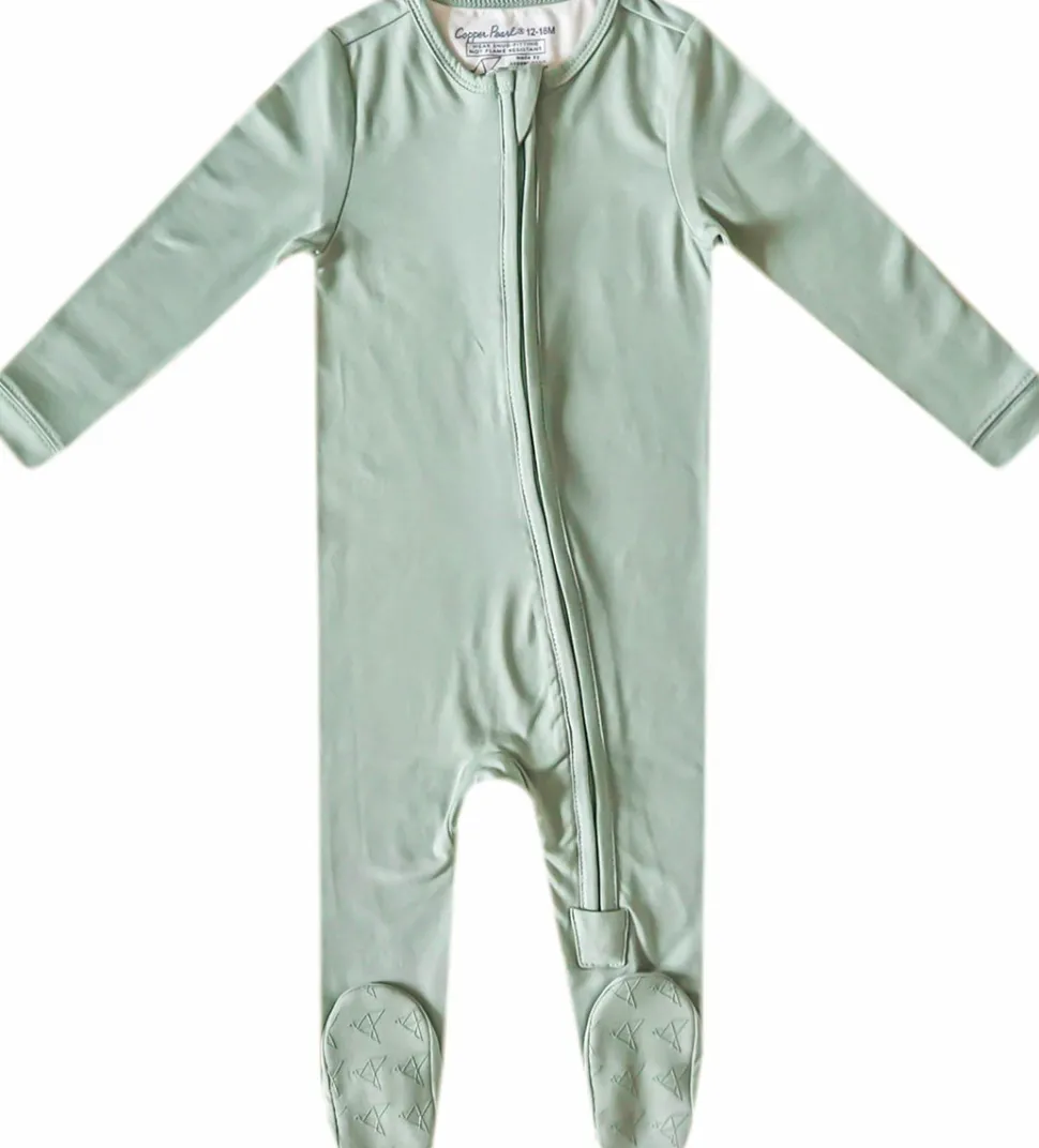 Copper Pearl Zip-up Footie - Briar (6-12M)