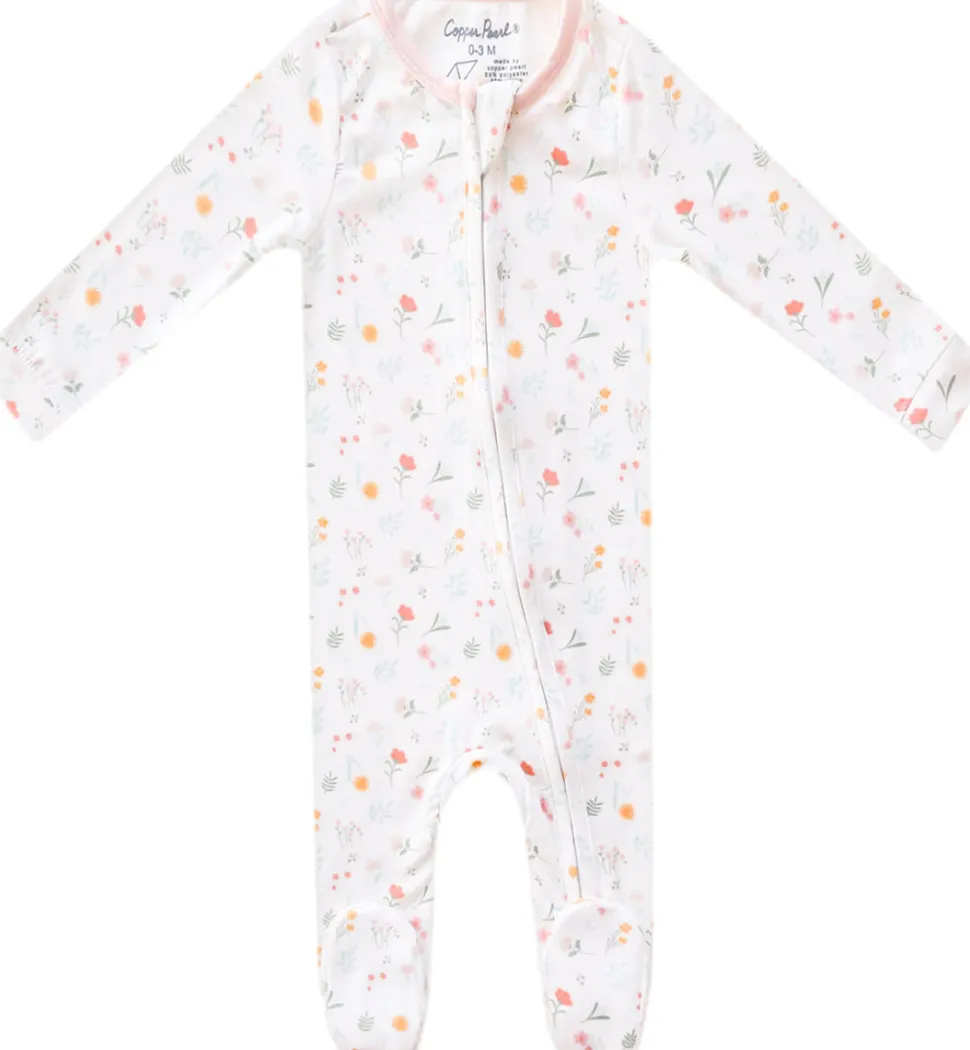 Copper Pearl Zip-up Footie - Mabel (3-6M)