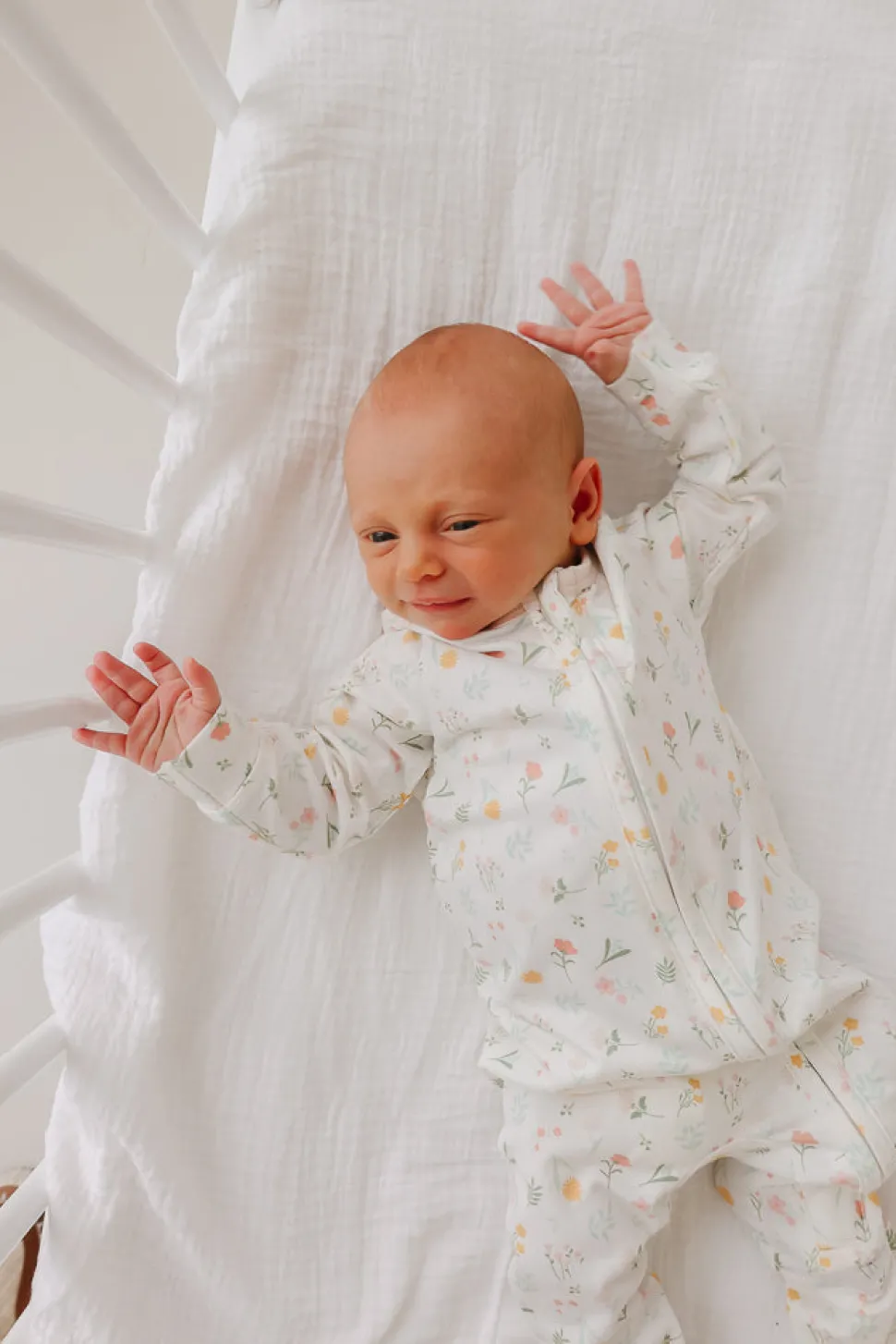 Copper Pearl Zip-up Footie - Mabel (3-6M)