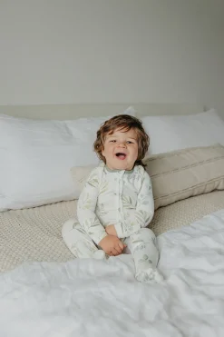 Copper Pearl Zip-up Footie - Haven (6-12M)