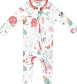 Copper Pearl Zip-up Footie - Farmstead (18-24M)